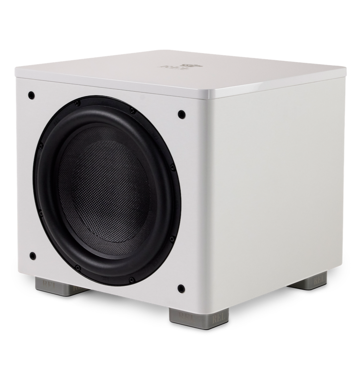 REL HT1205 Subwoofer Weiss Frontansicht