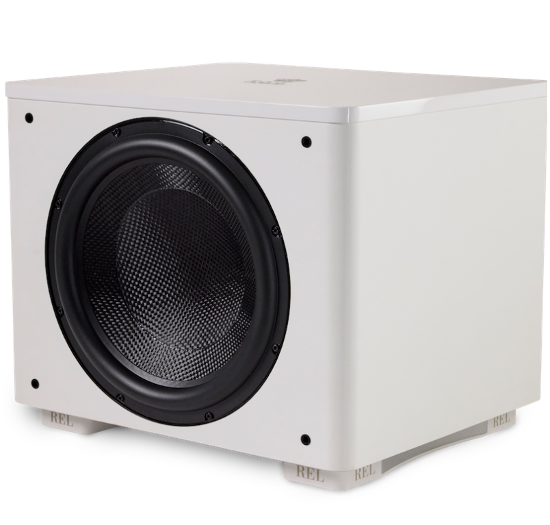 REL HT1510 Subwoofer Weiss Frontansicht