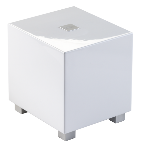 REL T-Zero Subwoofer Weiss Hochglanz Frontansicht