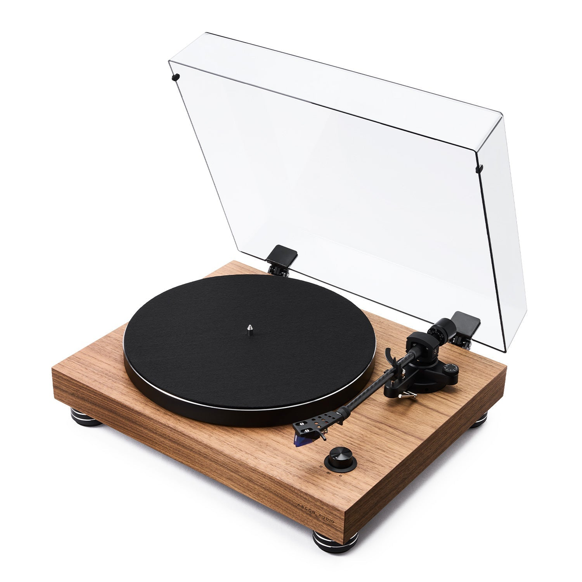 Argon Audio TT4 MK2 Plattenspieler in Nussbaum, Frontansicht