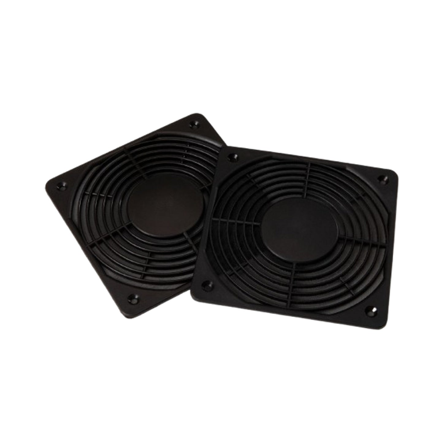 Audio Desk Systeme Lüfterabdeckungen-Set für Vinyl Cleaner, Paaransicht der zwei schwarzen Lüftergitter