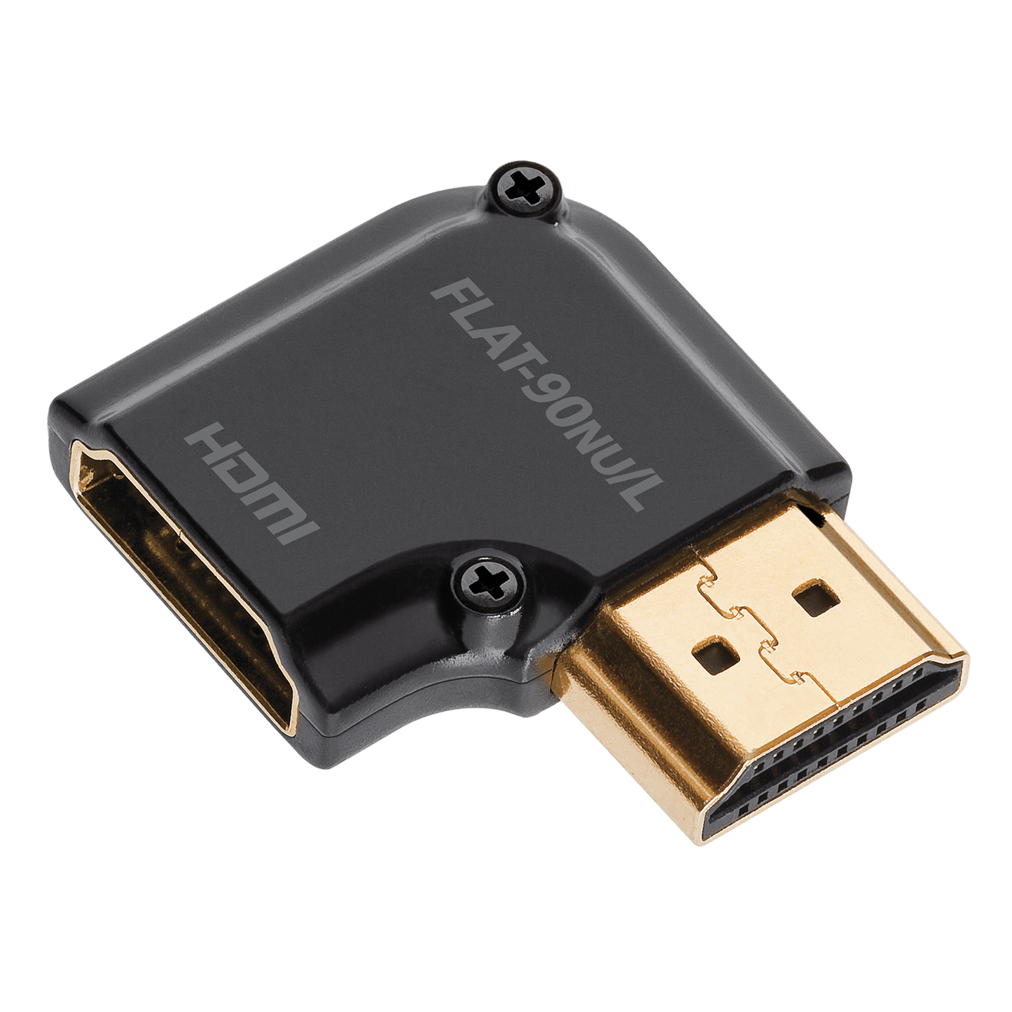 AudioQuest HDMI-Adapter FLAT-90NU/L flacher Winkeladapter nach links Schrägansicht