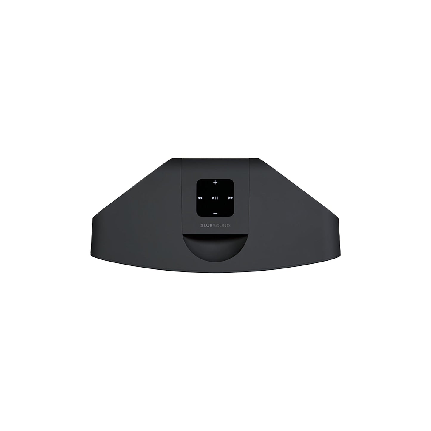 Bluesound Pulse Mini 2i Streaming-Lautsprecher Schwarz Draufsicht auf das Bedienfeld