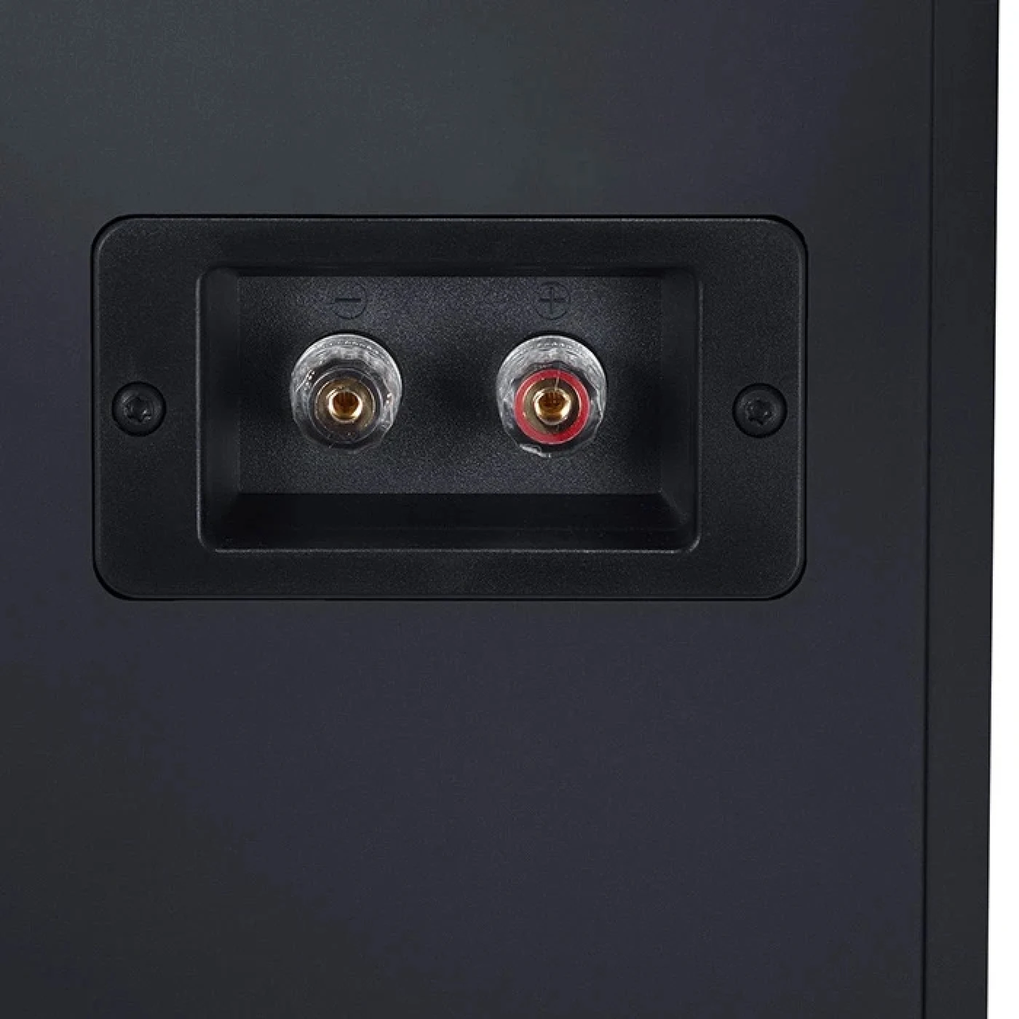Canton GLE 10 PRO S2 On-Wall-Lautsprecher Schwarz Anschlussfeld mit zwei Schraubklemmen im Detail