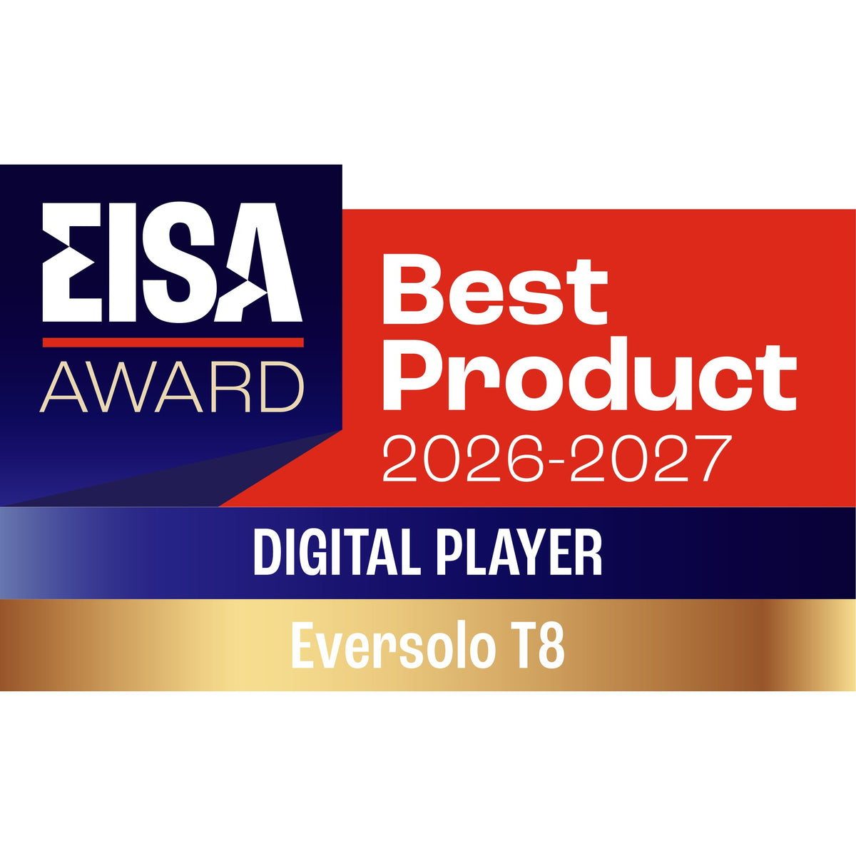 EISA Award Best Product 2026–2027, Digital Player, für den Eversolo T8 Streaming-Transport