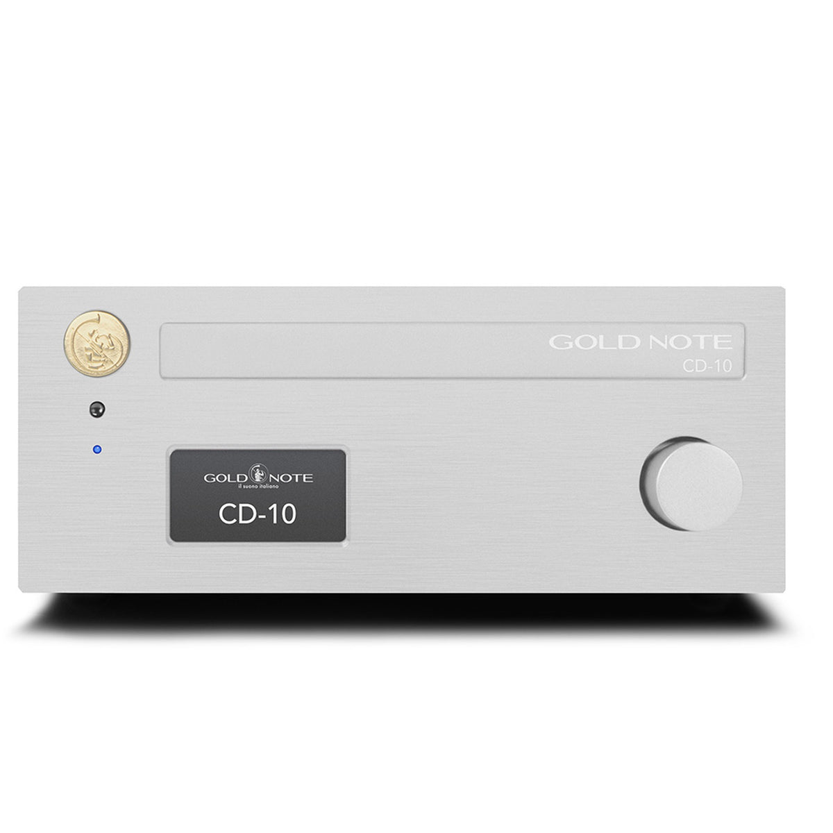 Gold Note CD-10 CD-Player Frontansicht in Silber
