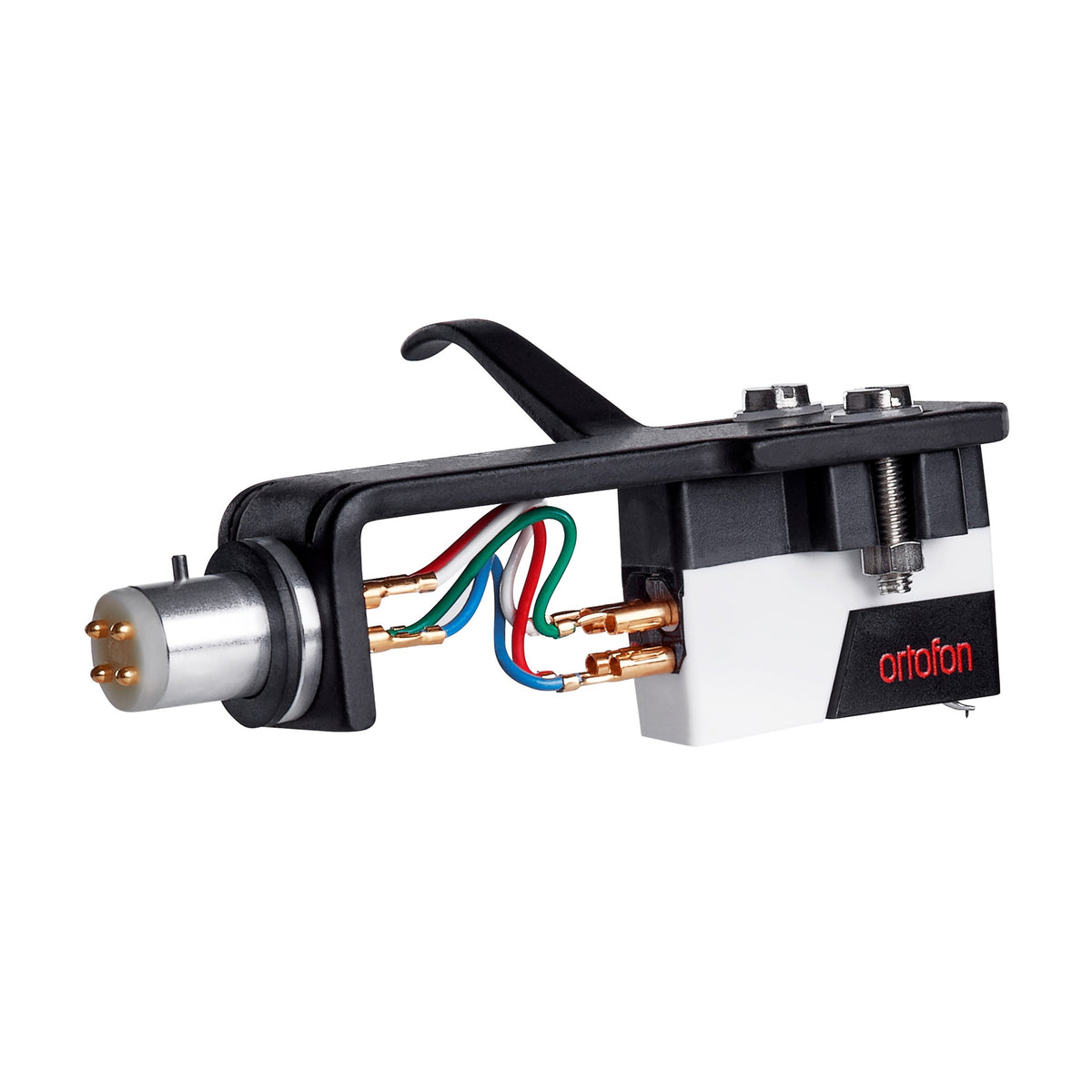Ortofon VNL Premounted auf SH-4 DJ-Tonabnehmer Schrägansicht Anschlusslitzen und Tonarmstecker