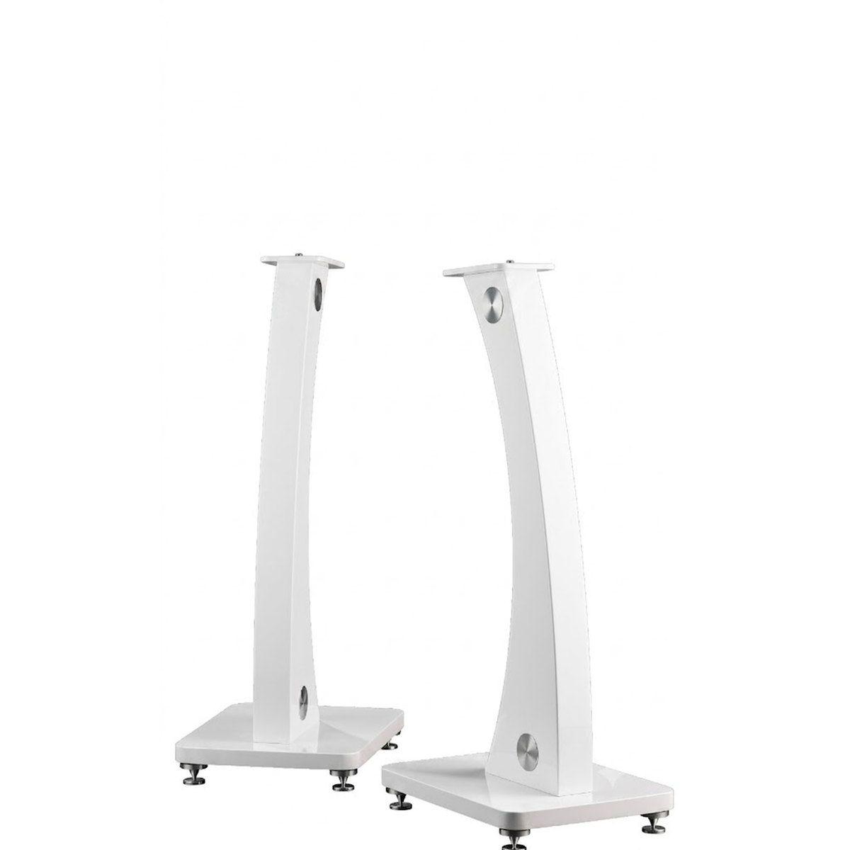 Scansonic HD Single Stand Lautsprecher-Ständer Farbvariante Weiss, Front- und Rückansicht