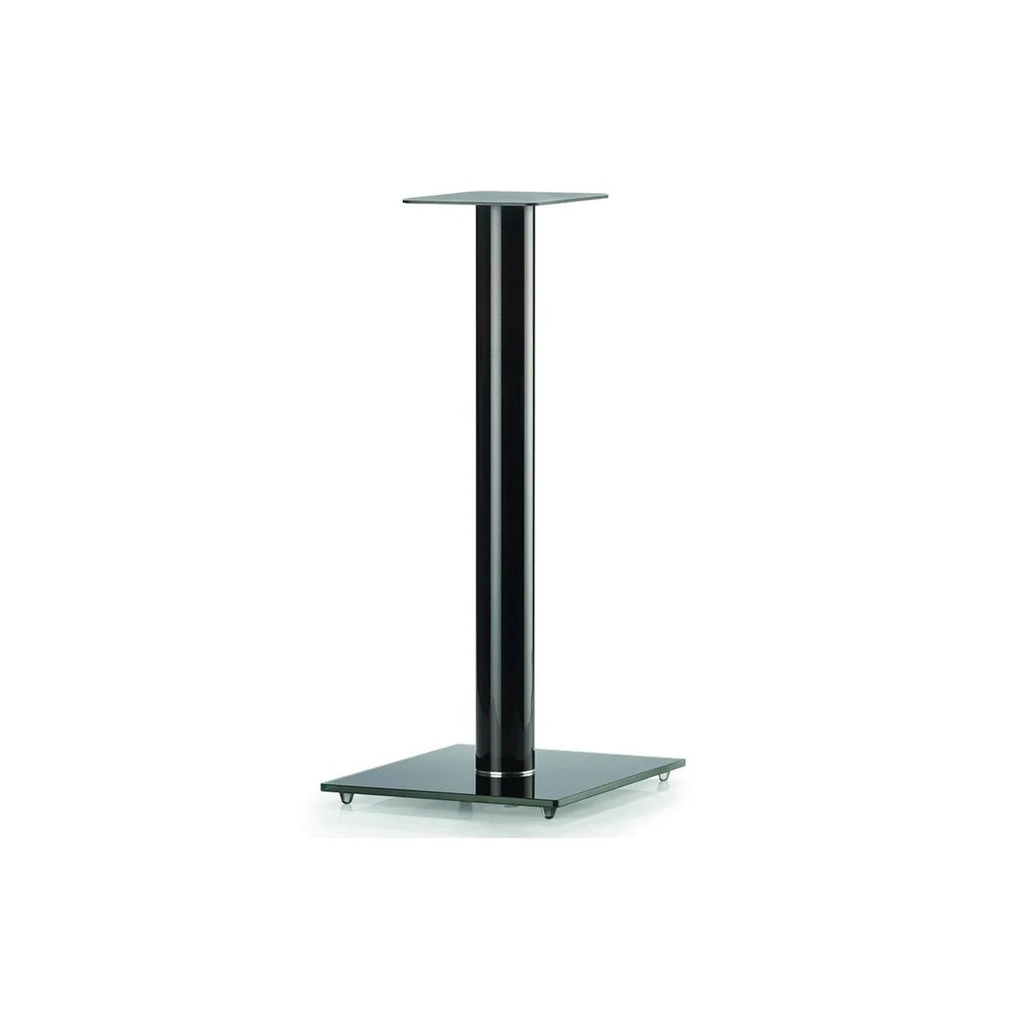 Sonorous SP100-HBLK Lautsprecher-Ständer Frontansicht eines einzelnen Ständers in Schwarzglas