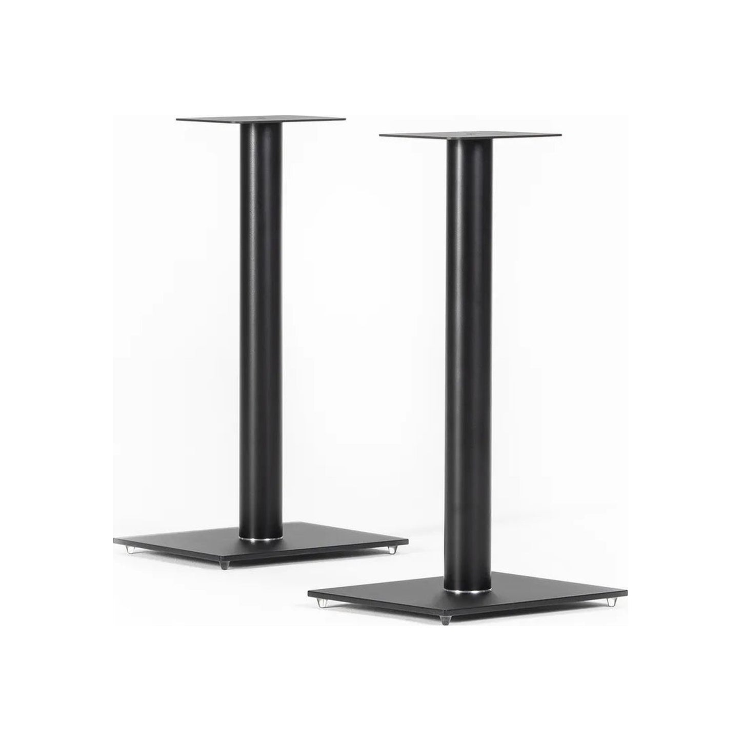 Sonorous SP100 Lautsprecher-Ständer Stereopaar in Schwarz Ätzglas versetzt mit Bodenplatten