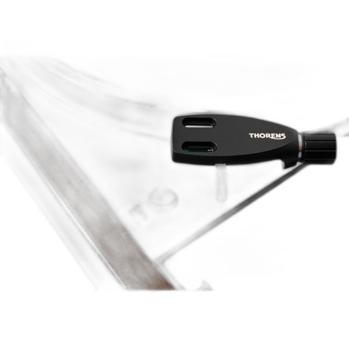 Thorens TD 1601 (TP 92) Plattenspieler Walnuss Detailansicht Headshell mit Tonarmlift