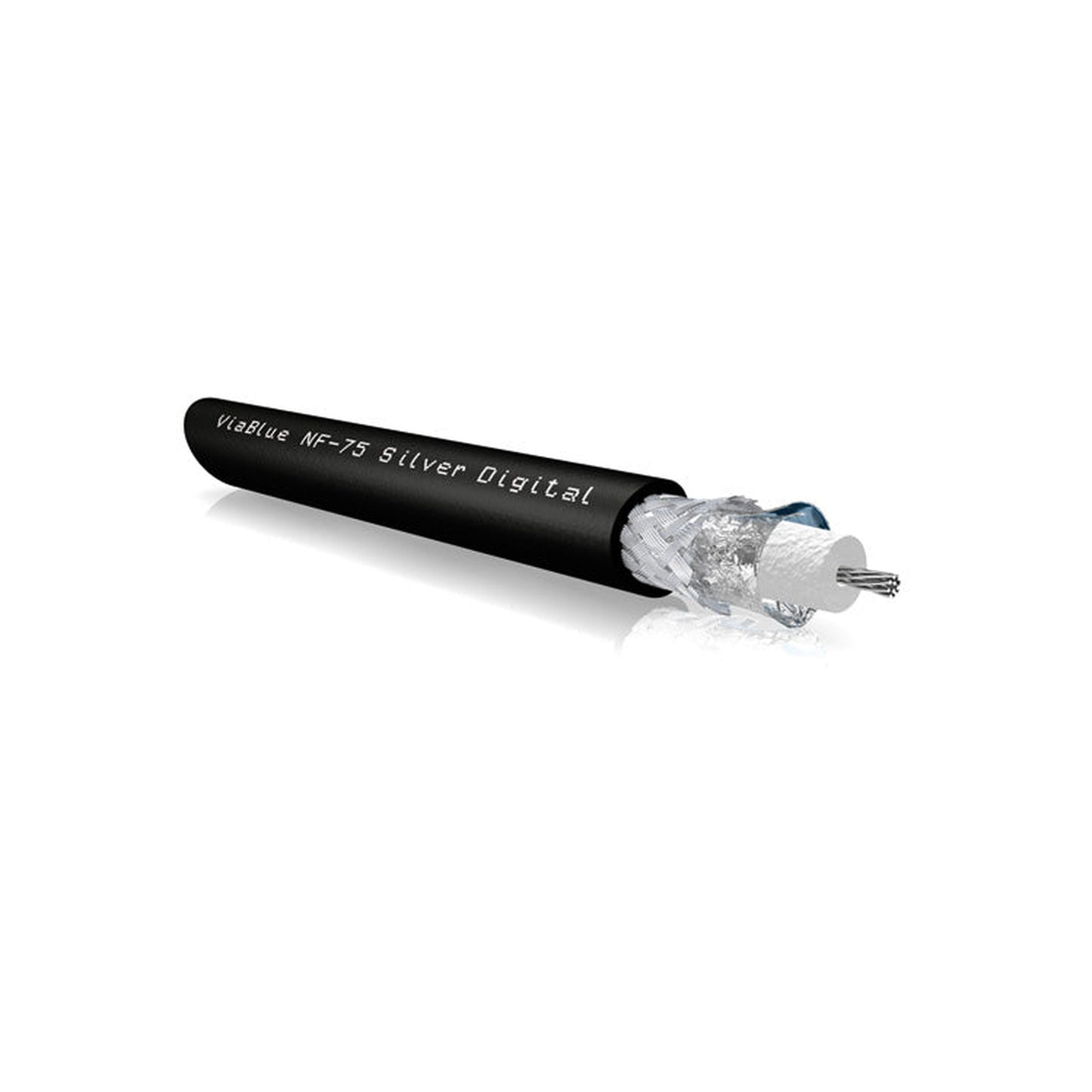 ViaBlue NF-75 Digitalkabel Kabelmantel mit versilberten OFC-Litzen und Silver Shield, Detailansicht