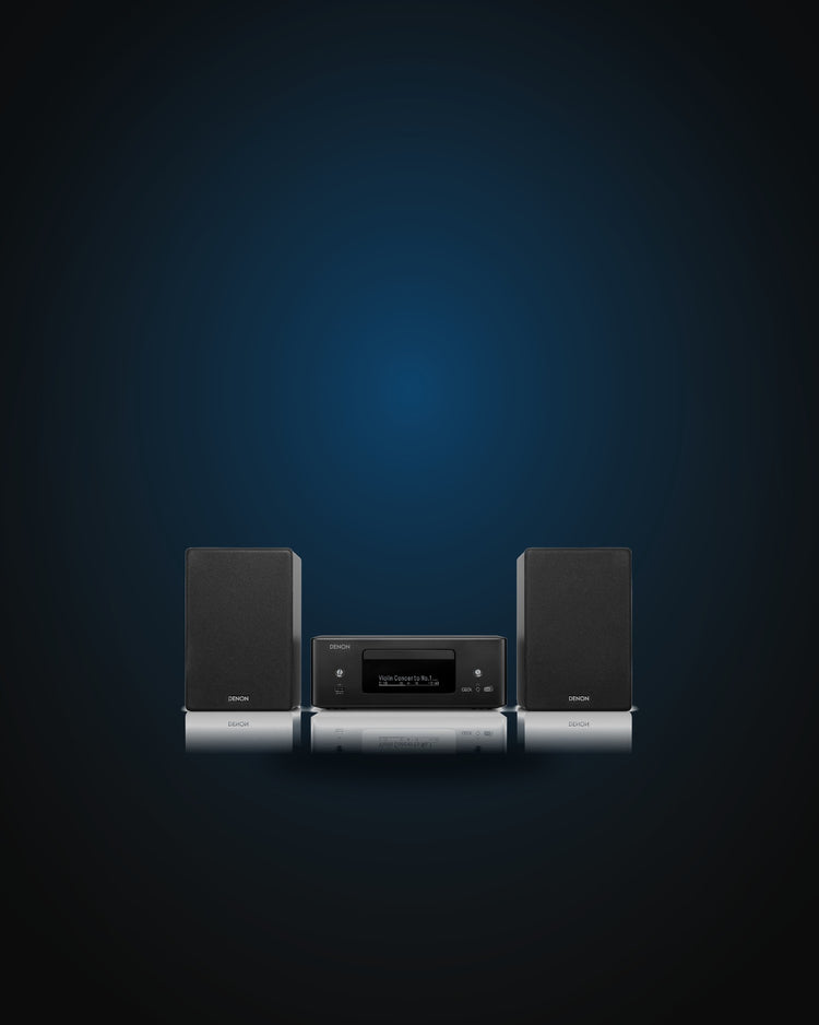 Denon CEOL N12DAB Kompaktanlage, Schwarz, Frontansicht