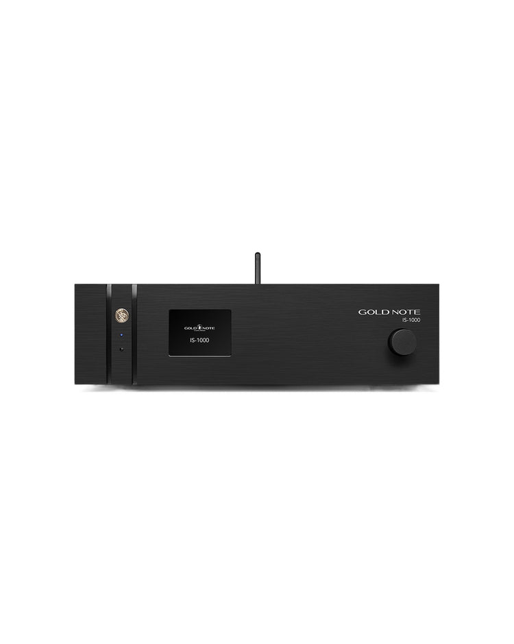 Gold Note IS-1000 MKII Deluxe Vollverstärker, Schwarz, Frontansicht