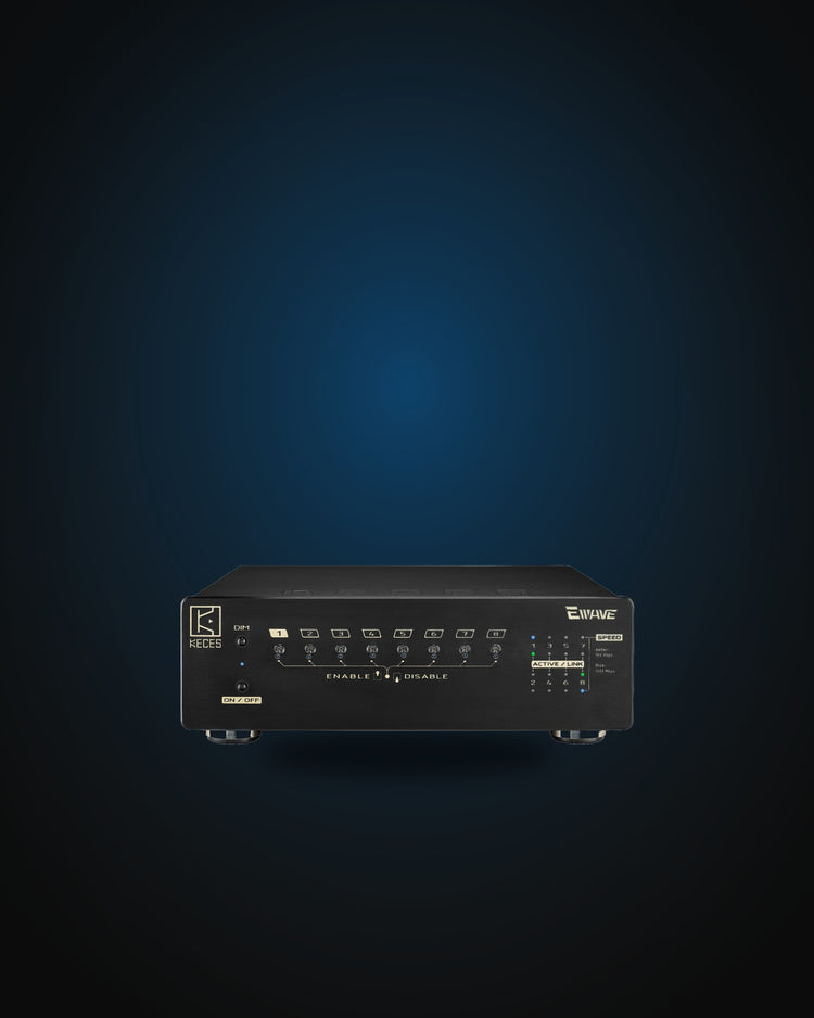 KECES Ewave Audio-Netzwerk-Switch, Frontansicht