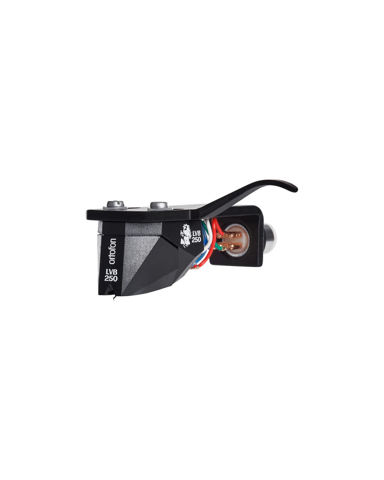 Ortofon 2M Black LVB 250 Premounted MM-Tonabnehmer mit SH-4 Headshell Perspektivansicht links
