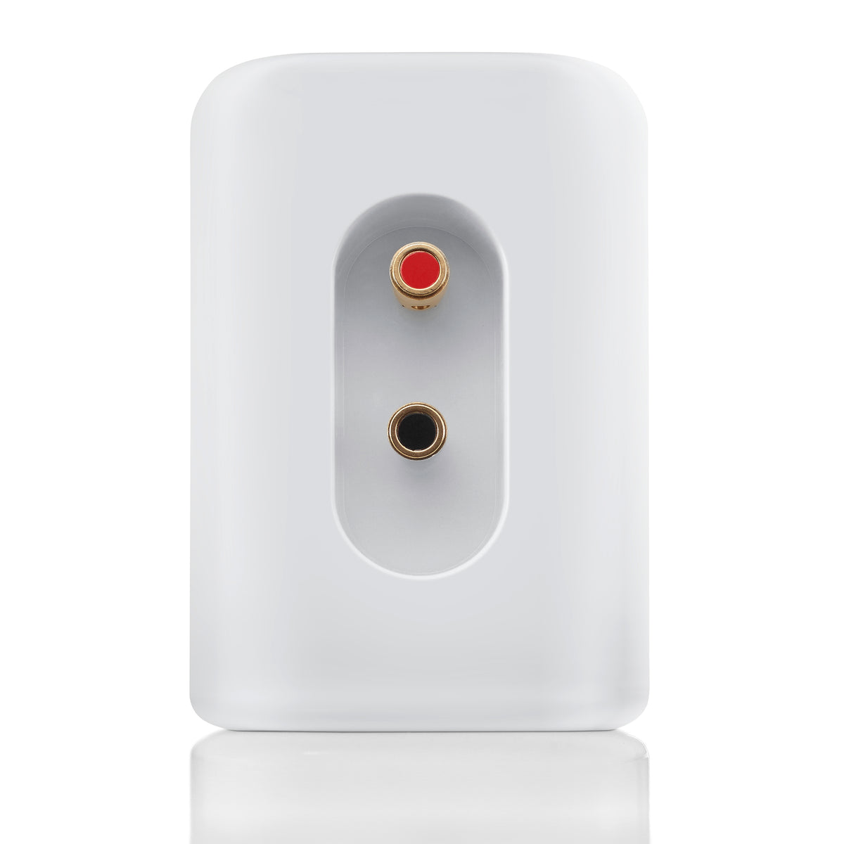 Canton Plus MX.3 Mini-Regallautsprecher Weiss – Rückansicht mit Anschlussfeld