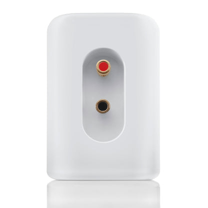 Canton Plus MX.3 Mini-Regallautsprecher Weiss – Rückansicht mit Anschlussfeld