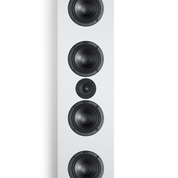 Canton Atelier OnWall 11 On-Wall-Lautsprecher weiss Frontansicht ohne Abdeckung mit sichtbaren Chassis