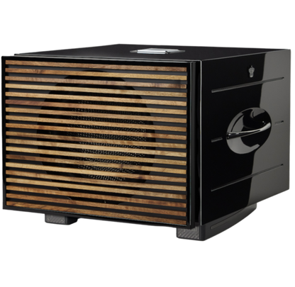 REL Carbon Special Black Label Subwoofer Schwarz Hochglanz Schrägansicht