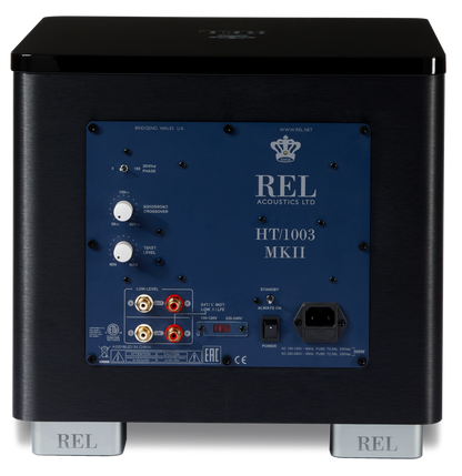 REL HT1003 Heimkino-Subwoofer Schwarz Rückansicht