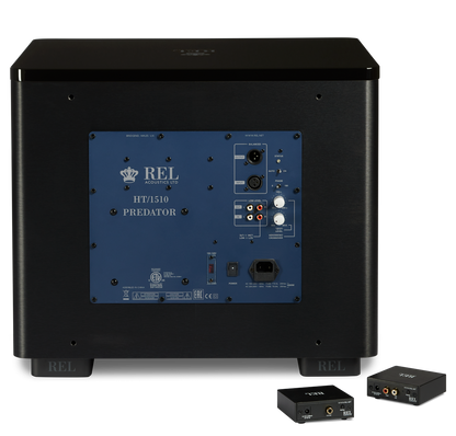 REL HT1510 Heimkino-Subwoofer Schwarz Rückansicht