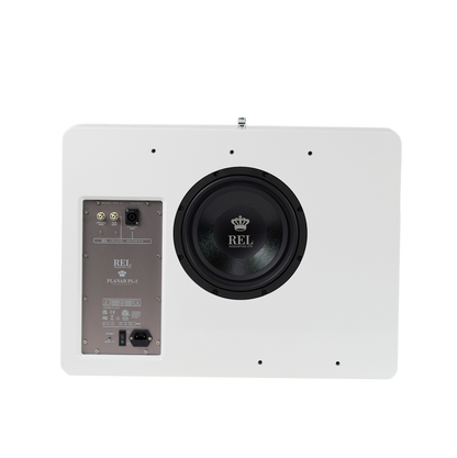REL Planar PL-2 Subwoofer Weiss Hochglanz Rückansicht