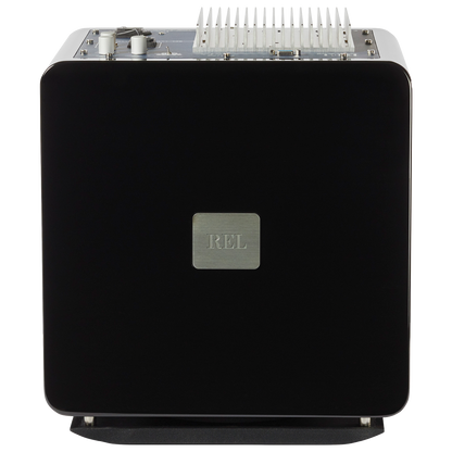 REL T-7x Subwoofer Schwarz Hochglanz Draufsicht