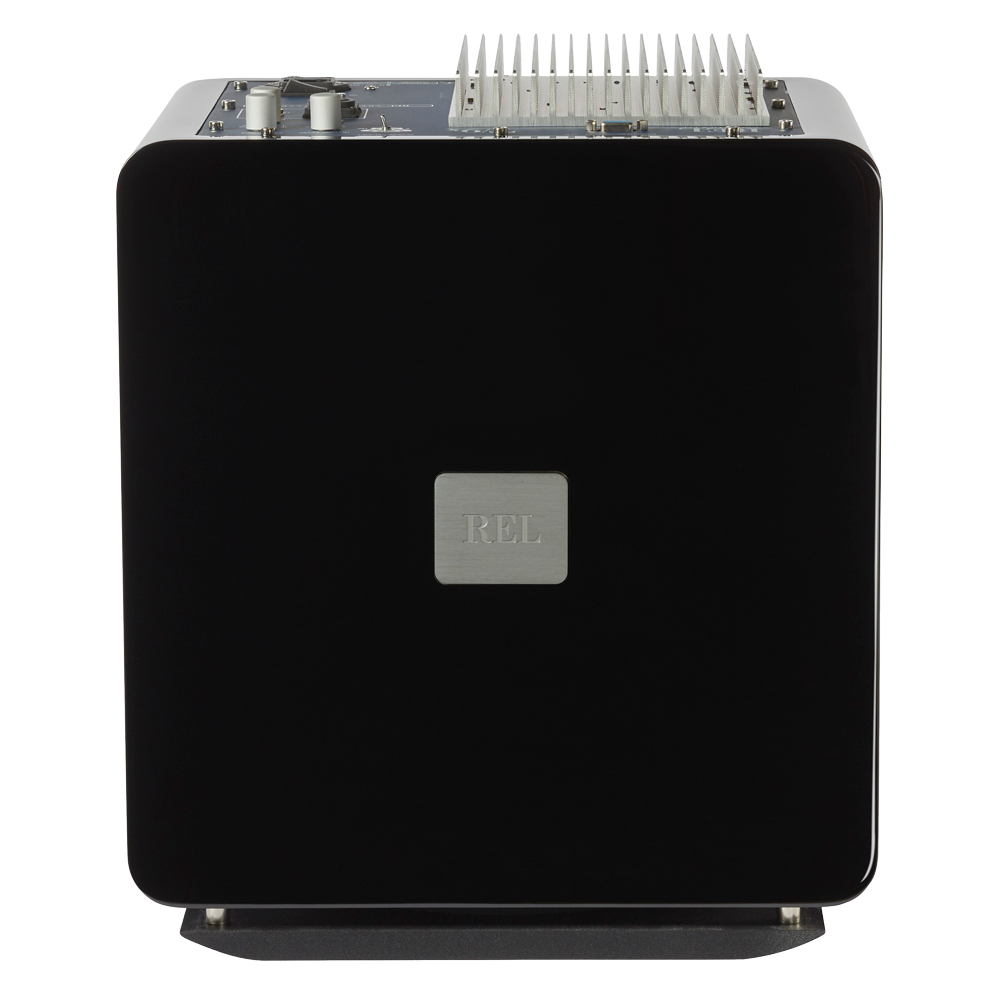 REL T-9x Subwoofer Schwarz Hochglanz Draufsicht
