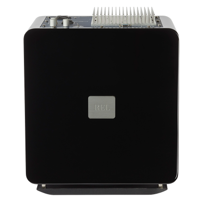 REL T-9x Subwoofer Schwarz Hochglanz Draufsicht