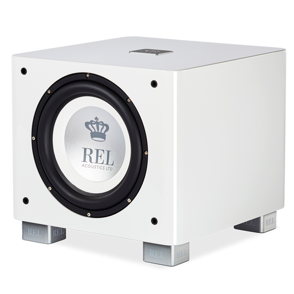 REL T-9x Subwoofer Weiss Hochglanz Frontansicht