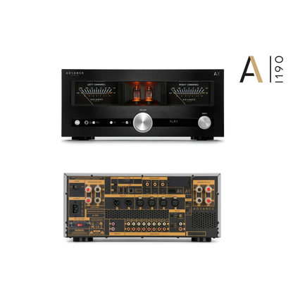 Advance Paris A-i190 Nova Hybrid-Vollverstärker Setansicht mit Frontblende und Anschlussfeld