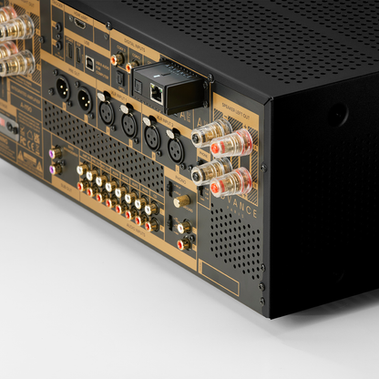 Advance Paris A-i190 Nova Hybrid-Vollverstärker Anschlussfeld mit A-NTC Streaming-Cartridge, schwarz