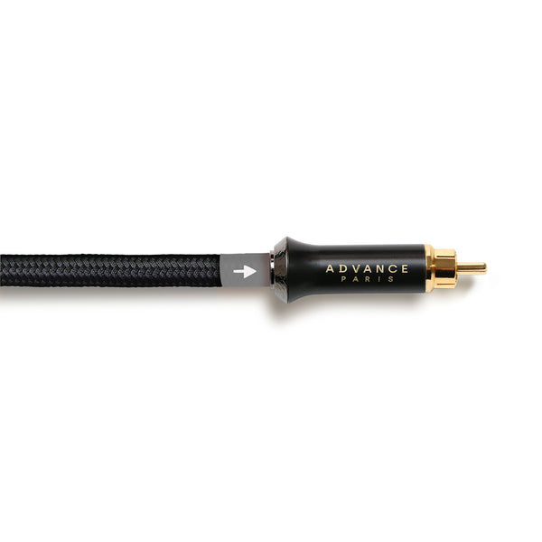 Advance Paris L-SUB3 Subwoofer-Kabel, 3 m Detailansicht mit vergoldetem Cinch-Stecker