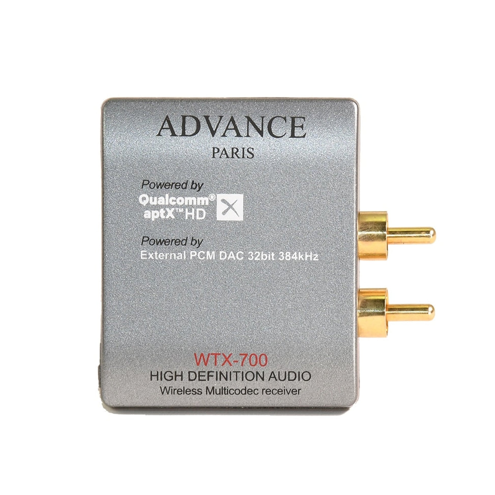 Advance Paris WTX-700 EVO Bluetooth-Empfänger Draufsicht mit aptX HD Beschriftung