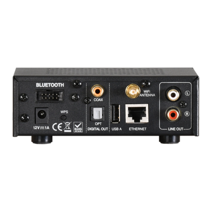 Advance Paris WTX-StreamTubes Röhren-Streamer Rückansicht mit Coax, USB, Ethernet und Line-Out