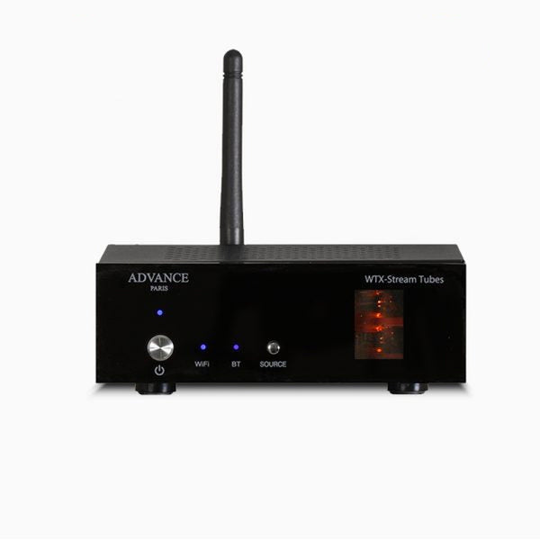 Advance Paris WTX-StreamTubes Röhren-Streamer Frontansicht mit Röhrenfenster und WLAN-Antenne