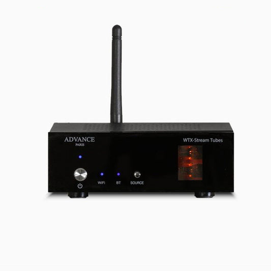 Advance Paris WTX-StreamTubes Röhren-Streamer Frontansicht mit Röhrenfenster und WLAN-Antenne