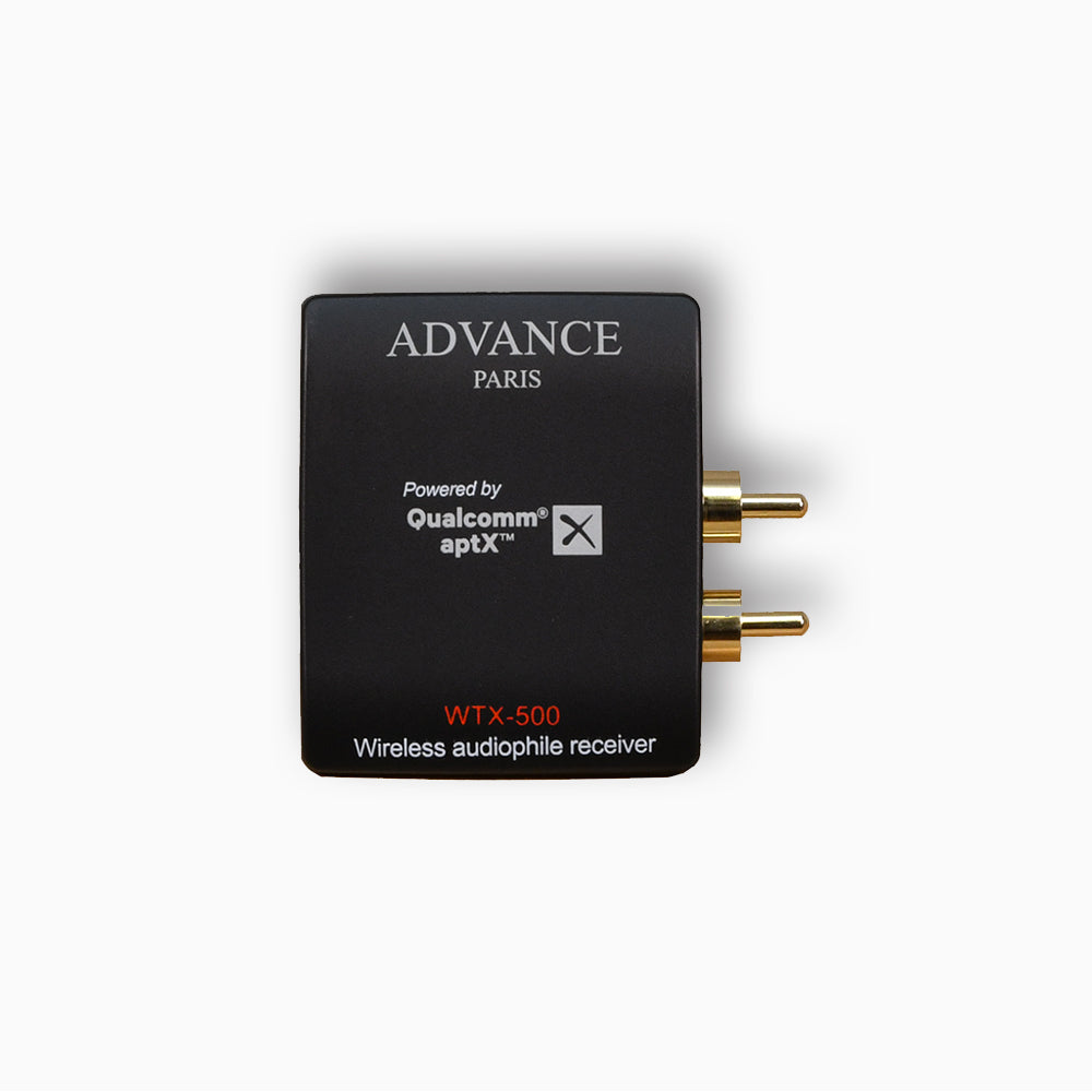 Advance Paris WTX500 Bluetooth-Empfänger aptX Produktansicht mit Cinch-Ausgängen