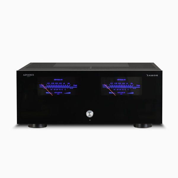 Advance Paris X-A160 EVO Stereo-Endverstärker Frontansicht mit VU-Metern