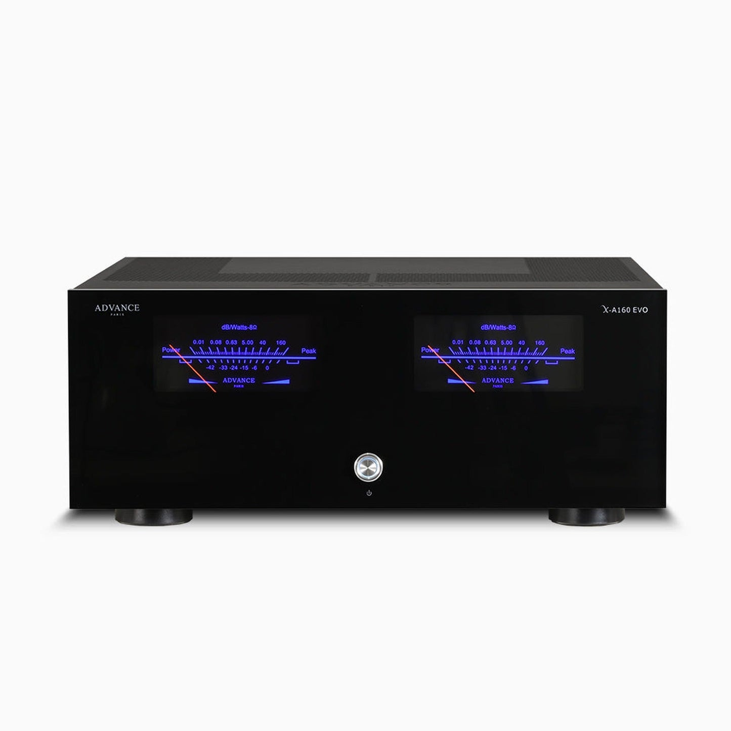 Advance Paris X-A160 EVO Stereo-Endverstärker Frontansicht mit VU-Metern