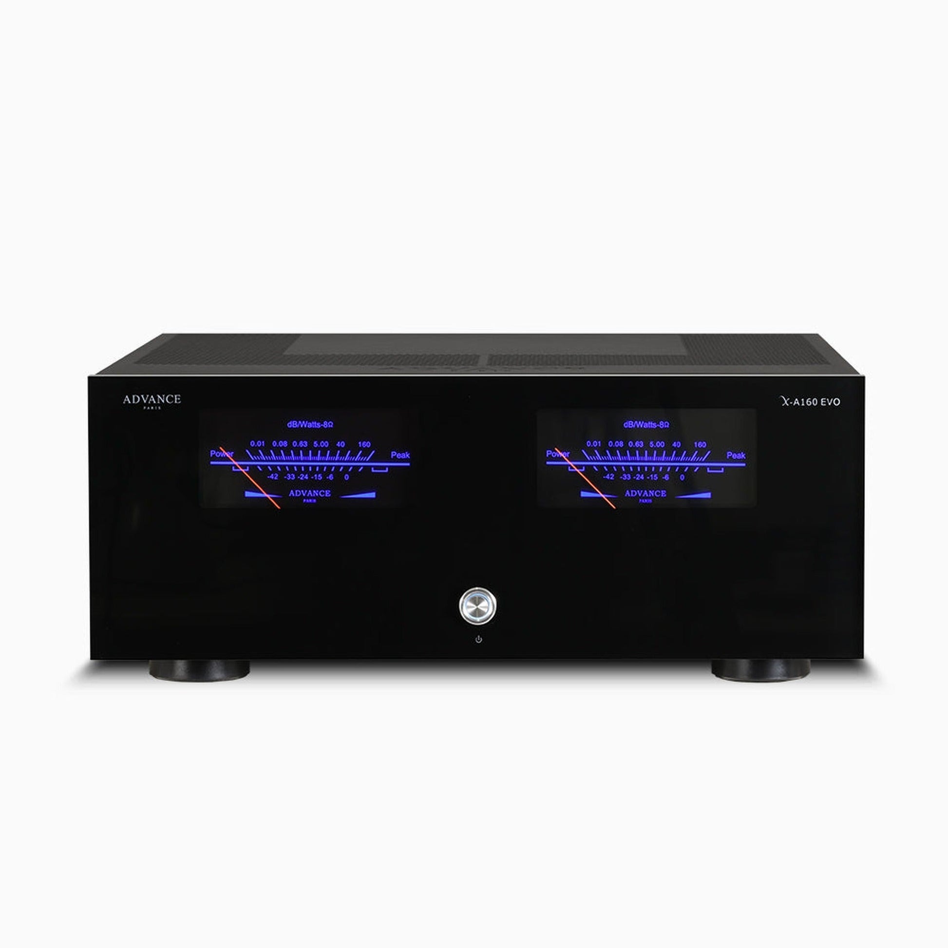 Advance Paris X-A160 EVO Stereo-Endverstärker Frontansicht mit VU-Metern