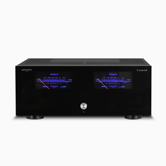 Advance Paris X-A160 EVO Stereo-Endverstärker Frontansicht mit VU-Metern