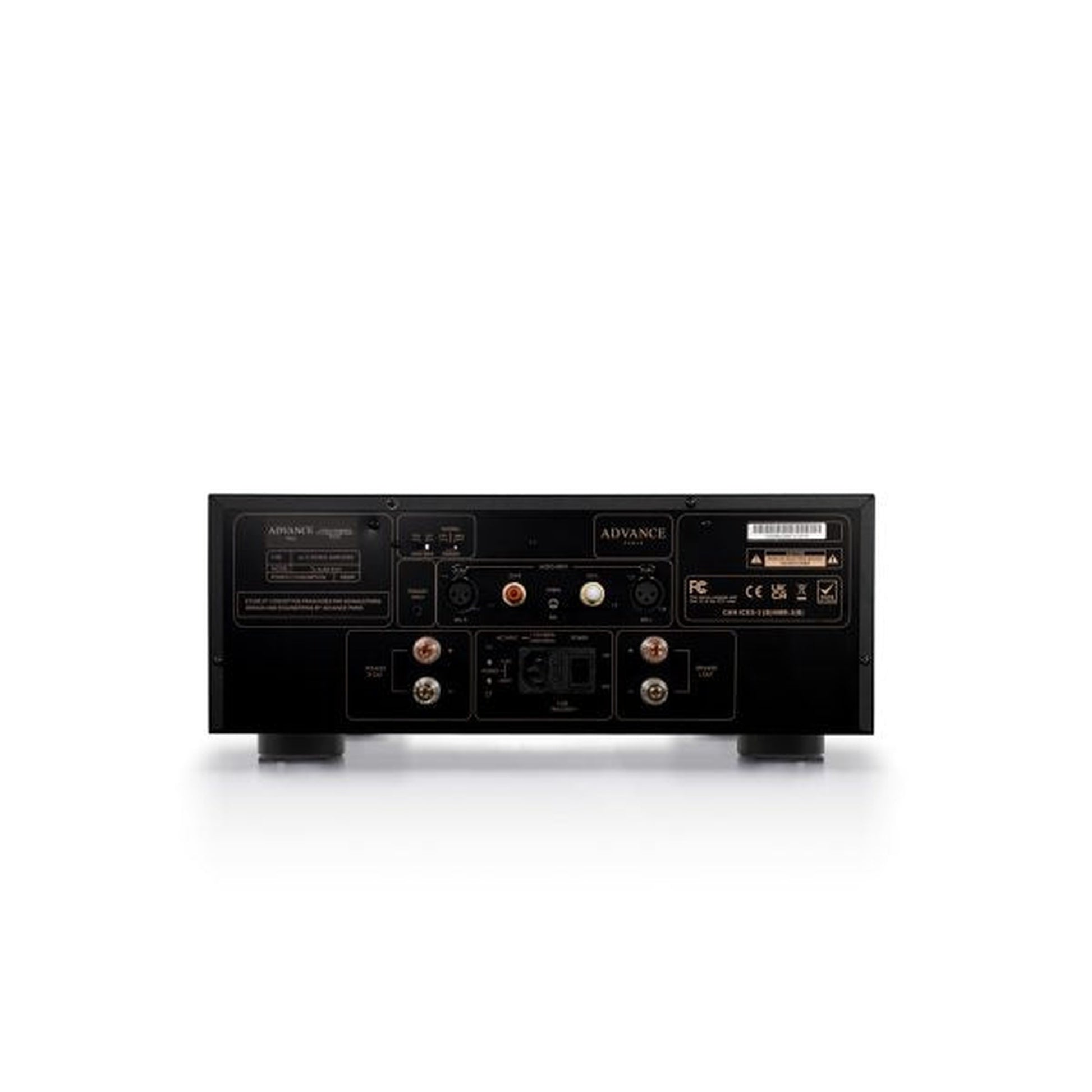 Advance Paris X-A160 EVO Stereo-Endverstärker Rückansicht mit XLR- und Cinch-Eingängen