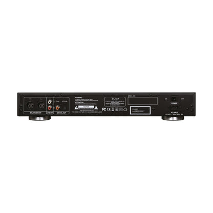 Advance Paris X-CD7 CD-Player ClassicLine Rückansicht mit XLR, Cinch, Koaxial und Toslink