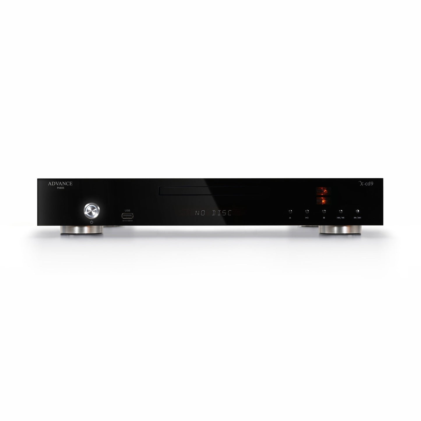 Advance Paris X-CD9 Röhren-CD-Player ClassicLine Frontansicht mit Display und Laufwerk