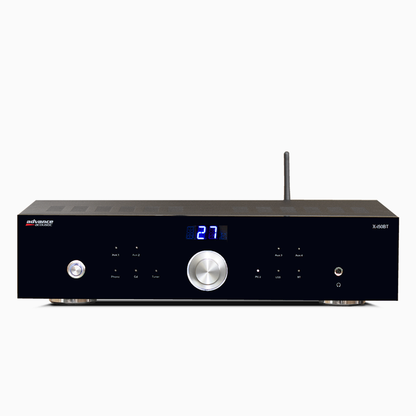 Advance Paris X-i50BT Vollverstärker Frontansicht mit Display und Bluetooth-Antenne