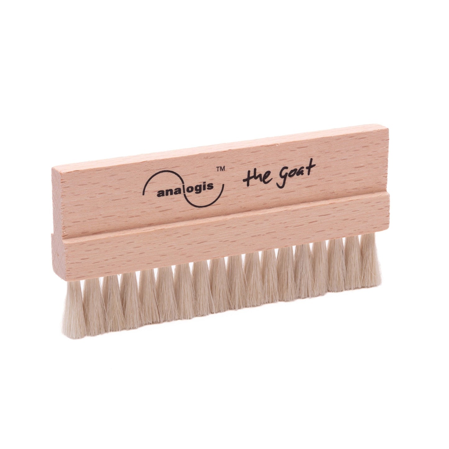 Analogis Brush 4 The Goat Ziegenhaar-Bürste Frontansicht mit Buchenholzgriff und Naturhaar-Borsten