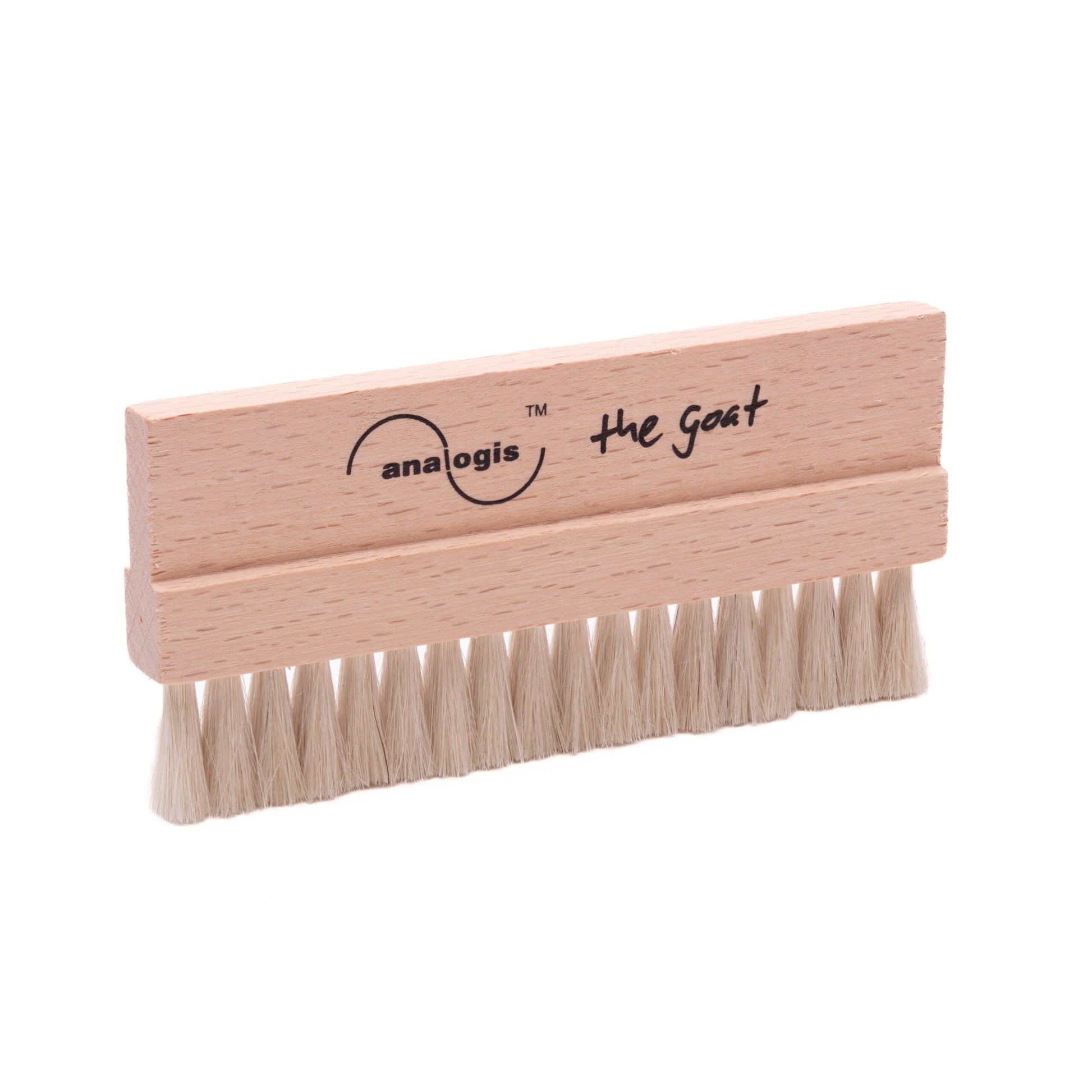 Analogis Brush 4 The Goat Ziegenhaar-Bürste Frontansicht mit Buchenholzgriff und Naturhaar-Borsten