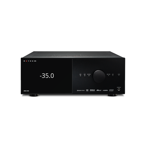 Anthem MRX 540 8K AV-Receiver Frontansicht mit Display und Lautstärkeregler